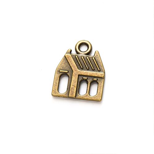 Tibetan Style Pendants, House, plated, DIY, more colors for choice, nickel, lead & cadmium free, 16x13mm, Approx 100PCs/Bag, Sold By Bag