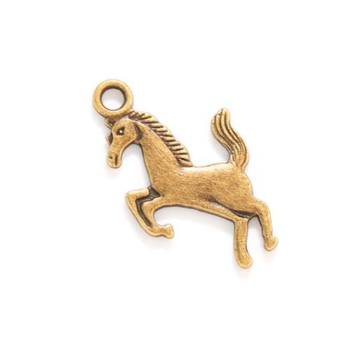 Tibetan Style Animal Pendants, Horse, plated, DIY, more colors for choice, nickel, lead & cadmium free, 21x35mm, Approx 100PCs/Bag, Sold By Bag