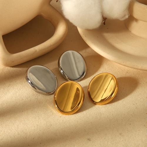 Stainless Steel Stud Earrings, 304 Stainless Steel, Round, plated, for woman, more colors for choice, Sold By Pair