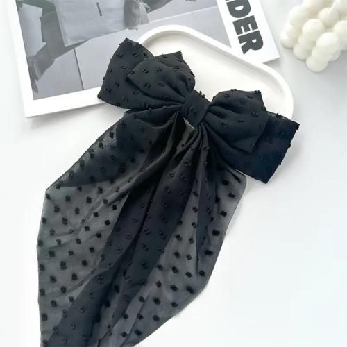 Cloth Bowkont Hair Clip, Bowknot, fashion jewelry, more colors for choice, 177.80x381mm, Sold By PC