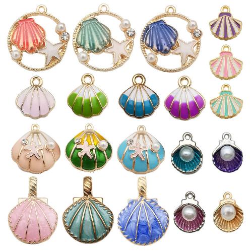 Tibetan Style Enamel Pendants, plated, DIY & different styles for choice & micro pave cubic zirconia, more colors for choice, Sold By PC