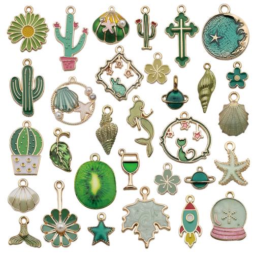 Tibetan Style Enamel Pendants, with Plastic Pearl, plated, DIY & different styles for choice & micro pave cubic zirconia, more colors for choice, Sold By PC