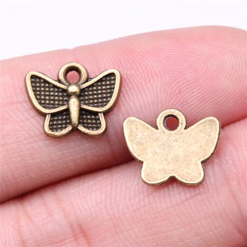 Tibetan Style Animal Pendants, Butterfly, plated, DIY, more colors for choice, 13x10mm, Sold By PC