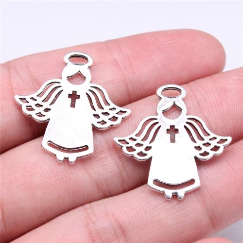 Tibetan Style Pendants, Angel, antique silver color plated, DIY, 27x26mm, Sold By PC