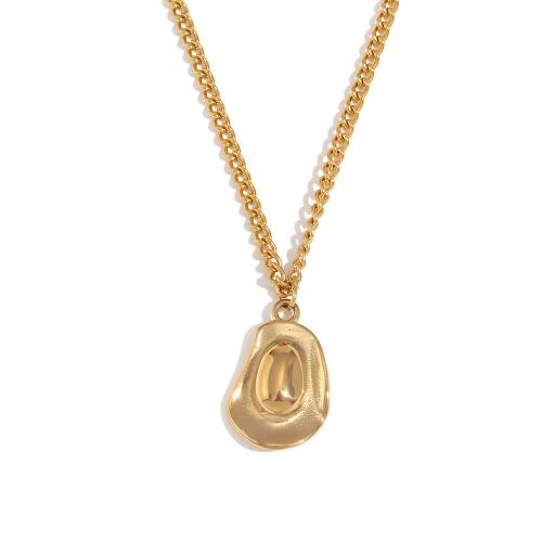 Edelstahl Schmuck Halskette, 304 Edelstahl, mit Verlängerungskettchen von 5cm, 18K vergoldet, Modeschmuck & für Frau, goldfarben, Länge:ca. 40 cm, verkauft von PC