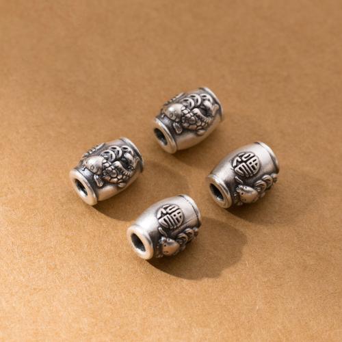 Spacer Perlen Schmuck, 925er Sterling Silber, DIY, 9x11mm, Bohrung:ca. 3.3mm, verkauft von PC