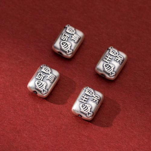 Perles d'espacement Bijoux, Argent sterling 925, DIY, 12.50x9x6mm, Trou:Environ 1.8mm, Vendu par PC