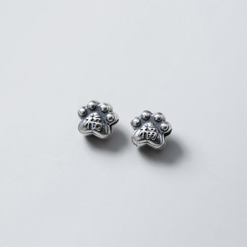 Spacer Beads Jewelry, 925 Sterling Silver, DIY, 8.50x9.50x7.50mm, Hole:Approx 3.5mm, Sold By PC
