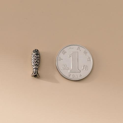 Spacer Perlen Schmuck, 925er Sterling Silber, Fisch, DIY, keine, 4.50x14.50mm, Bohrung:ca. 1.4mm, verkauft von PC
