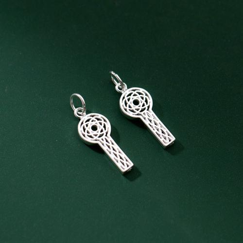 925 Sterling Silver Pendant, DIY, 22x9x2mm, Sold By PC