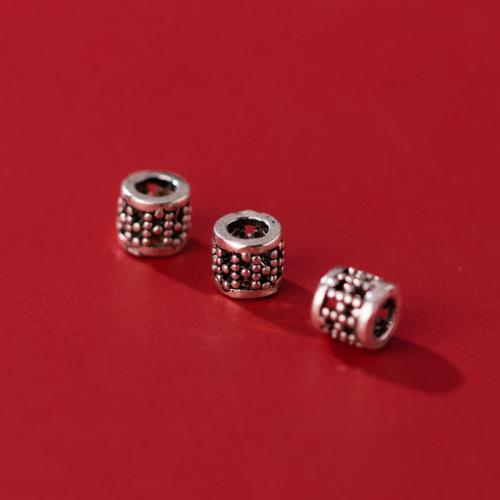 Spacer Χάντρες Κοσμήματα, 925 ασημένιο ασήμι, DIY, 4.60x4.20mm, Τρύπα:Περίπου 2.6mm, Sold Με PC