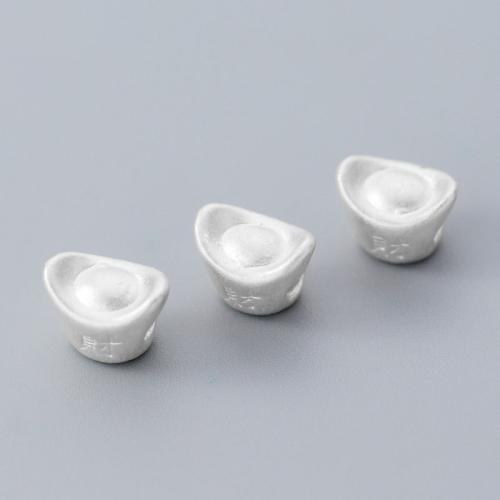 Spacer Beads Jewelry, 925 Sterling Silver, Ingot, DIY, 10.50x8x8mm, Hole:Approx 2.5mm, Sold By PC