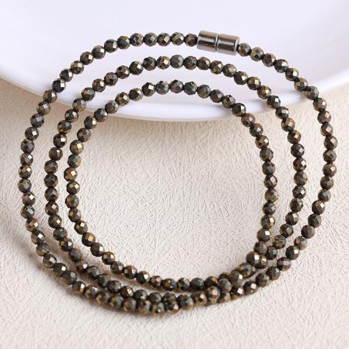 Wrap Bracelet, Chalcopyrite, fashion jewelry & Unisex, Length:Approx 53 cm, Sold By PC