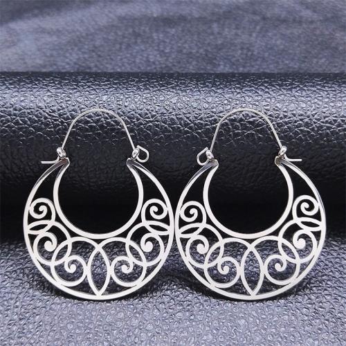 Stainless Steel Lever Back Earring 304 Stainless Steel polished fashion jewelry & for woman silver color Sold By Pair