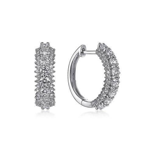 Cubic Zirconia Micro Pave Brass Earring, fashion jewelry & micro pave cubic zirconia & for woman, 19x7mm, Sold By Pair