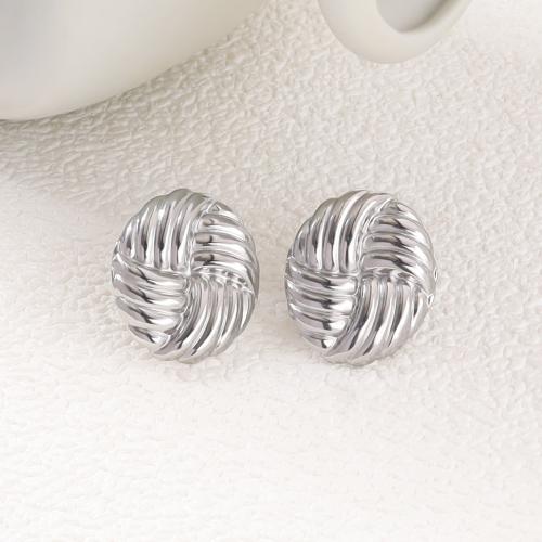 Stainless Steel Stud Earrings, 304 Stainless Steel, fashion jewelry & for woman, 19.50x15.60mm, Sold By Pair