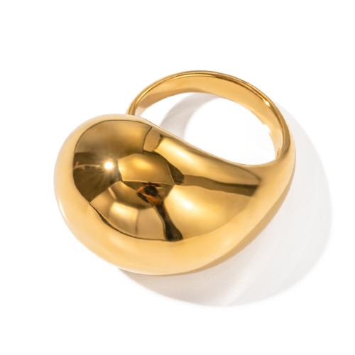 Палец кольцо из нержавеющей стали, Нержавеющая сталь 304, ювелирные изделия моды & Женский, Золотой, продается PC