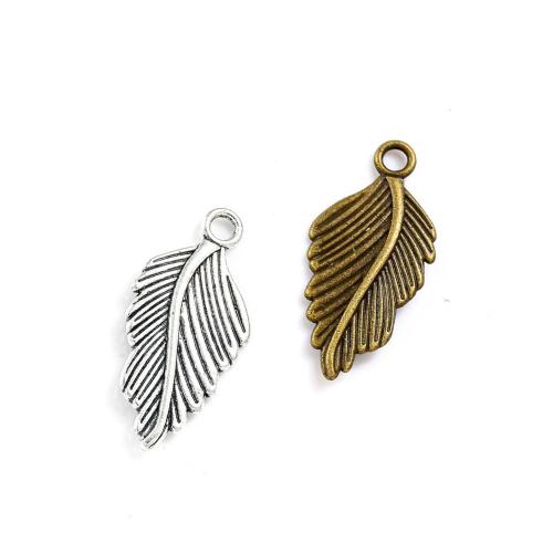 Tibetan Style Leaf Pendants, plated, DIY, more colors for choice, nickel, lead & cadmium free, 31x15mm, Approx 100PCs/Bag, Sold By Bag