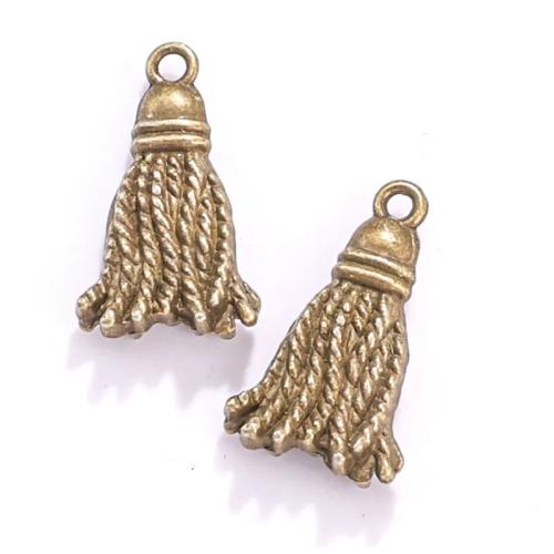 Tibetan Style Pendants, Tassel, plated, DIY, more colors for choice, nickel, lead & cadmium free, 12x20mm, Approx 100PCs/Bag, Sold By Bag