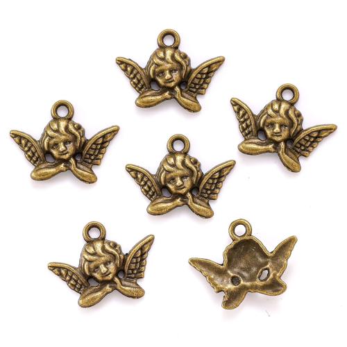 Tibetan Style Pendants, Angel, plated, DIY, more colors for choice, nickel, lead & cadmium free, 20x15mm, Approx 100PCs/Bag, Sold By Bag