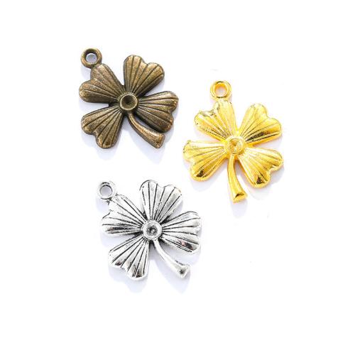 Tibetan Style Clover Pendant, Four Leaf Clover, plated, DIY, more colors for choice, nickel, lead & cadmium free, 19x24mm, Approx 100PCs/Bag, Sold By Bag
