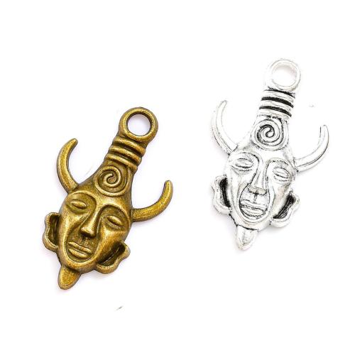 Tibetan Style Pendants, Egyptian Pharaoh, plated, DIY, more colors for choice, nickel, lead & cadmium free, 32x19mm, Approx 100PCs/Bag, Sold By Bag