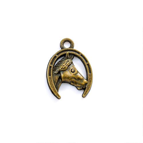 Tibetan Style Animal Pendants, Horse, plated, DIY, more colors for choice, nickel, lead & cadmium free, 20x15mm, Approx 100PCs/Bag, Sold By Bag
