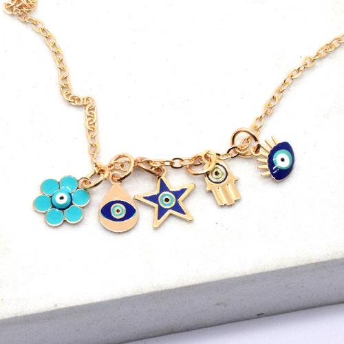 Evil Eye Pendants, Tibetan Style, gold color plated, DIY & evil eye pattern & different styles for choice & enamel, more colors for choice, nickel, lead & cadmium free, 10PCs/Bag, Sold By Bag