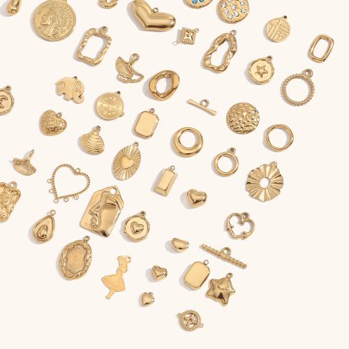 Stainless Steel Pendants, 304 Stainless Steel, 14K gold plated, DIY & different styles for choice, Sold By PC