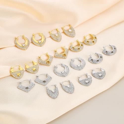 Stainless Steel Lever Back Earring, 304 Stainless Steel, Vacuum Ion Plating, different styles for choice & for woman & with rhinestone, more colors for choice, Sold By Pair