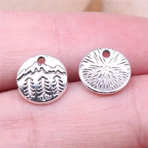 Tibetan Style Pendants, antique silver color plated, DIY, 11x11mm, Sold By PC