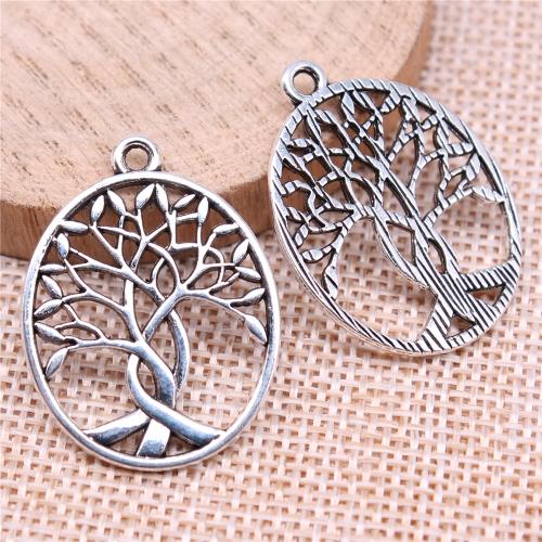 Tibetan Style Pendants, Tree, plated, DIY, more colors for choice, 31x24mm, Sold By PC