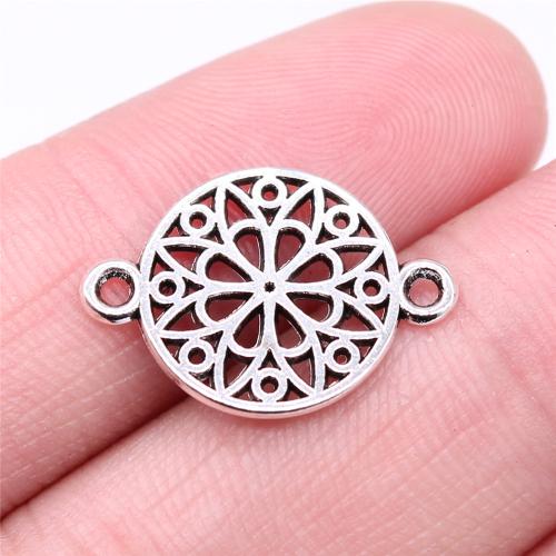 Tibetan Style Connector, antique silver color plated, DIY & 1/1 loop, 21x14mm, Sold By PC