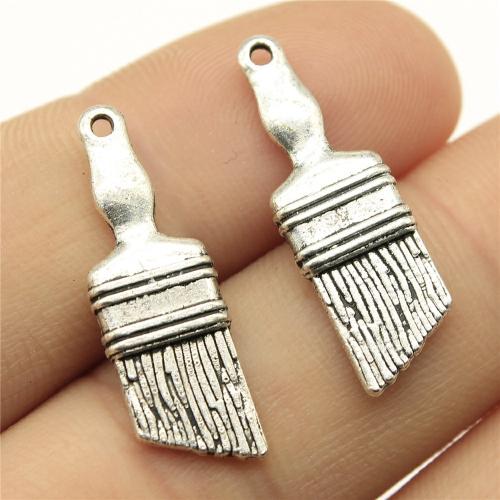 Tibetan Style Pendants, Brush, plated, DIY, more colors for choice, 27x9mm, Sold By PC