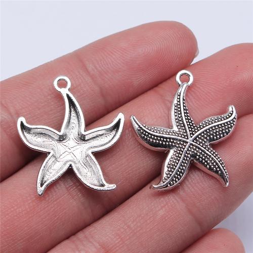 Tibetan Style Star Pendant, Starfish, plated, DIY, more colors for choice, 24mm, Sold By PC