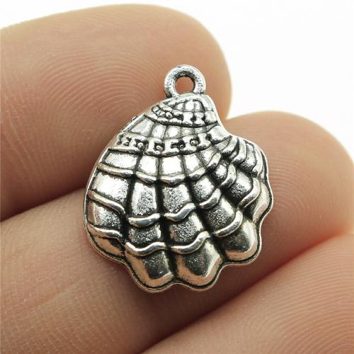 Tibetan Style Pendants, Shell, antique silver color plated, DIY, Sold By PC