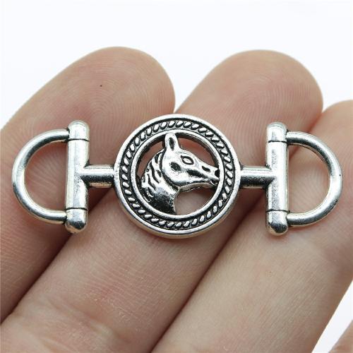 Tibetan Style Connector, plated, DIY & 1/1 loop, more colors for choice, 43x17mm, Sold By PC