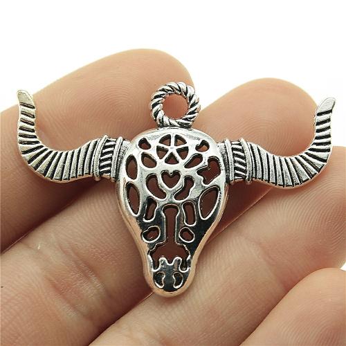 Tibetan Style Pendants, plated, DIY, more colors for choice, 50x34mm, Sold By PC