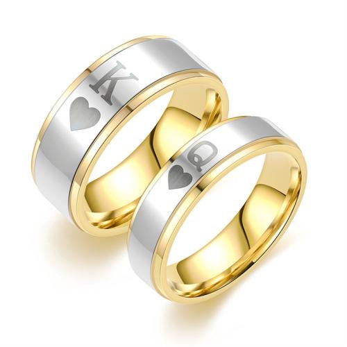 Пара кольца перста, Нержавеющая сталь 304, ювелирные изделия моды & Мужская & разный размер для выбора, продается PC