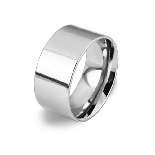 Stainless Steel Finger Ring, 304 Stainless Steel, polished, fashion jewelry & Unisex & different size for choice, silver color, width 14mm, thickness 2mm, Sold By PC