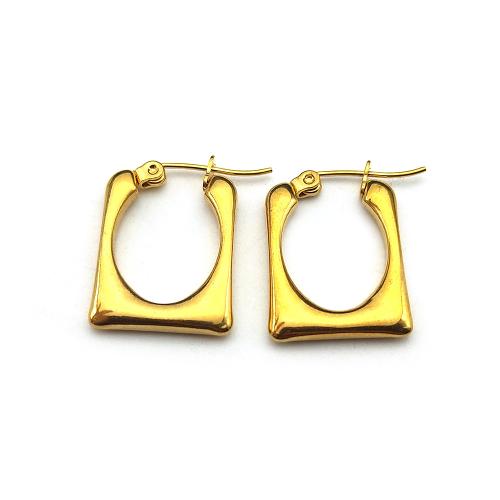 Acier inoxydable Levier Retour Earring, Acier inoxydable 304, bijoux de mode & pour femme, doré, 20x16mm, Vendu par paire