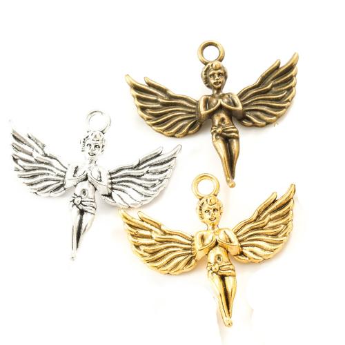 Tibetan Style Pendants, Angel, plated, DIY, more colors for choice, nickel, lead & cadmium free, 44x40mm, Approx 100PCs/Bag, Sold By Bag