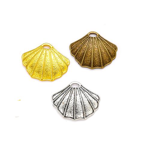 Tibetan Style Pendants, Shell, plated, DIY, more colors for choice, nickel, lead & cadmium free, 31x25mm, Approx 100PCs/Bag, Sold By Bag