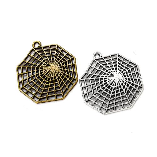 Tibetan Style Pendants, Spider Web, plated, DIY, more colors for choice, nickel, lead & cadmium free, 28x28mm, Approx 100PCs/Bag, Sold By Bag