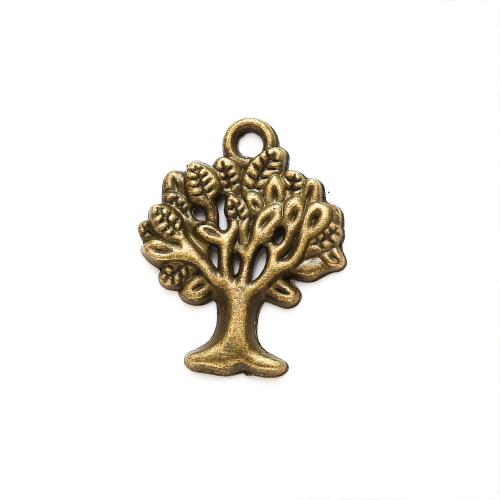 Tibetan Style Pendants, Tree, plated, DIY, more colors for choice, nickel, lead & cadmium free, 20x16mm, Approx 100PCs/Bag, Sold By Bag