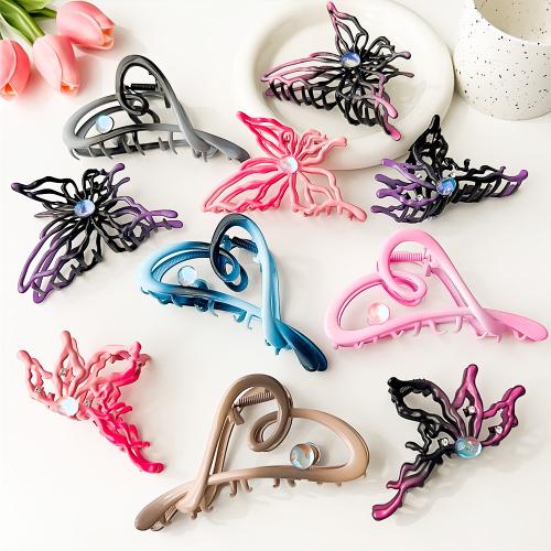 Hair Claw Clips, Tibetan Style, plated, fashion jewelry & different designs for choice & with rhinestone, more colors for choice, nickel, lead & cadmium free, Sold By PC