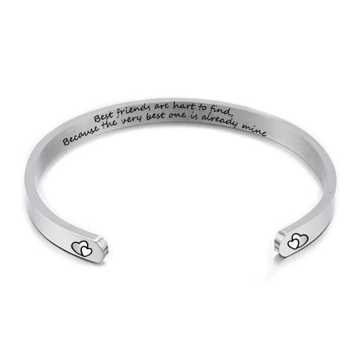 Stainless Steel Bangle, 304 Stainless Steel, Carved, different designs for choice & for woman, original color, Sold By PC