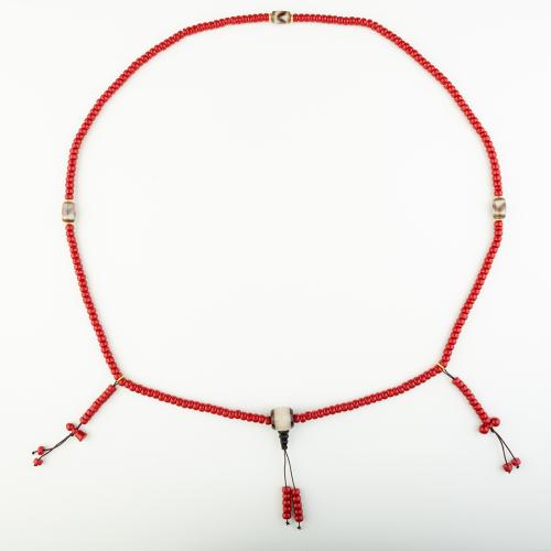 corail synthétique collier, style folk & unisexe, rouge, Longueur:Environ 60 cm, Vendu par PC