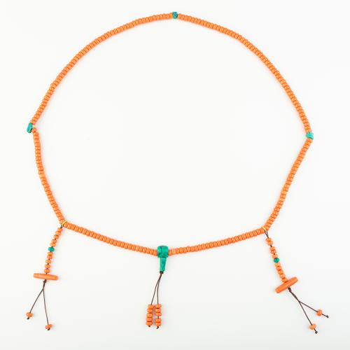 Синтетический коралл Ожерелье, Народный стиль & Мужская, оранжевый, длина:Приблизительно 50 см, продается PC