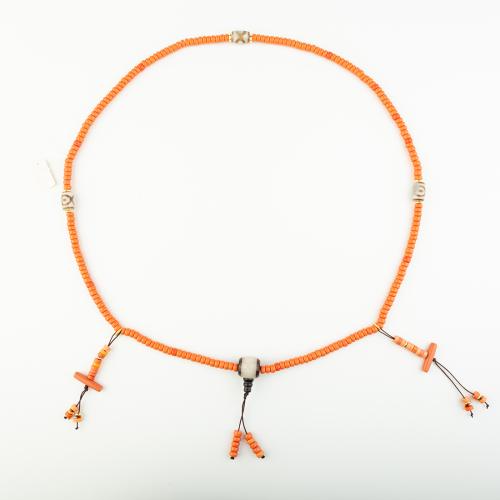 Синтетический коралл Ожерелье, Народный стиль & Мужская, оранжевый, длина:Приблизительно 52 см, продается PC